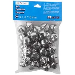 Cheapest ⭐ 12 Packs: 38 ct. (456 total) 18mm Silver Jingle Bells by Creatology™ ✔️