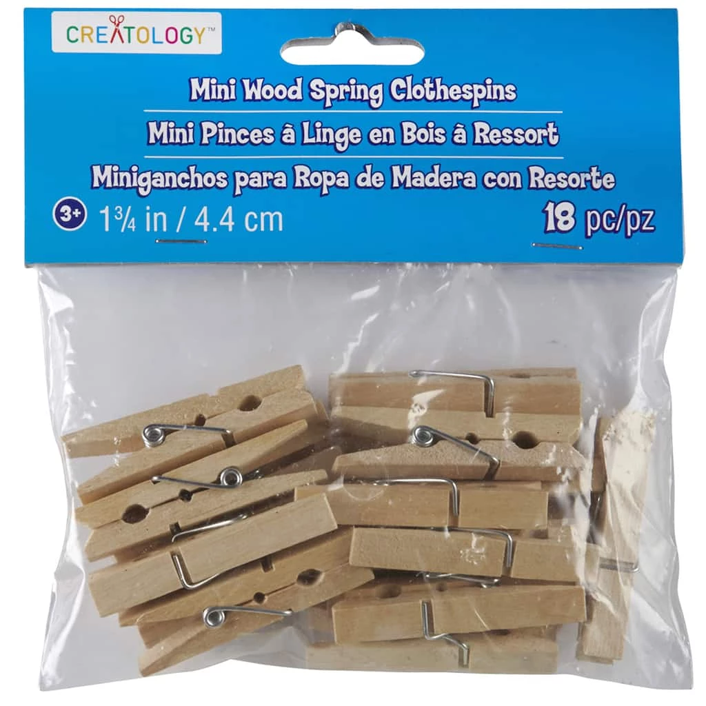 Discount 🌟 12 Packs: 18 ct. (216 total) Wood Clothespins by Creatology™ 😍 3 Discount 🌟 12 Packs: 18 ct. (216 total) Wood Clothespins by Creatology™ 😍