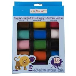 Buy ❤️ 12 Packs: 18 ct. (216 total) Acrylic Paint Set by Creatology™ 🤩