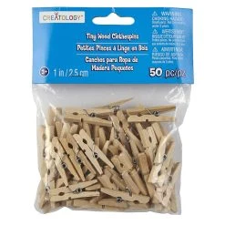 New ✔️ 12 Packs: 50 ct. (600 total) Tiny Wood Clothespins by Creatology™ 🥰 -Cheap Creatology Store 10261442