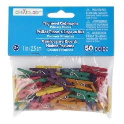 Wholesale 🔔 12 Packs: 50 ct. (600 total) 1" Multicolor Wooden Clothespins by Creatology™ 🧨