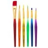 Buy ✨ 6 ct. Taklon Bristle Paintbrushes by Creatology™ 😍 -Cheap Creatology Store 10268871 1