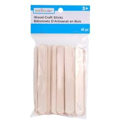 Hot Sale 😀 12 Packs: 40 ct. (480 total) 4.5" Wood Craft Sticks by Creatology™ ✨ -Cheap Creatology Store 10334891 1 1