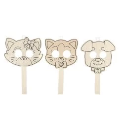 Promo 👏 Assorted Wooden Pet Mask by Creatology™ 🔥