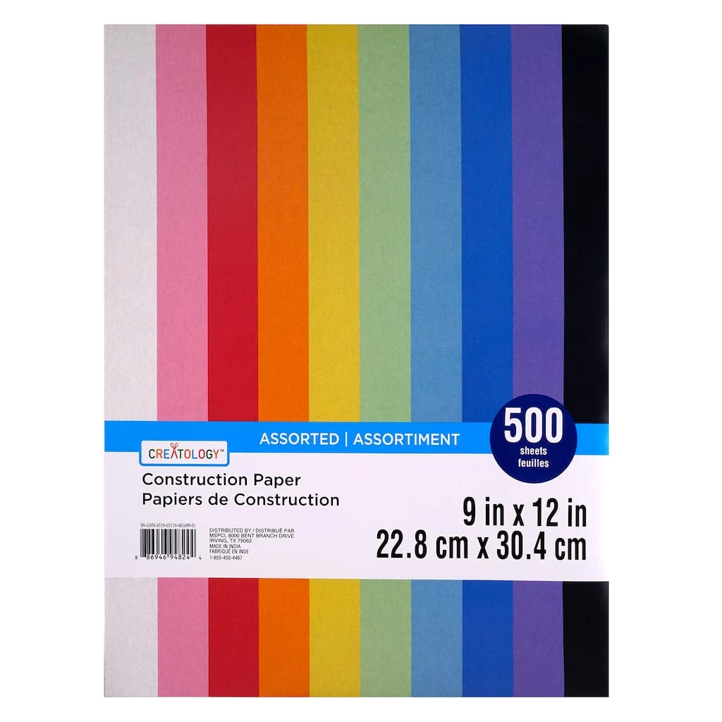 Brand new 🥰 6 Packs: 500 ct. (3,000 total) 9" x 12" Construction Paper by Creatology® 👏 3 Brand new 🥰 6 Packs: 500 ct. (3,000 total) 9" x 12" Construction Paper by Creatology® 👏