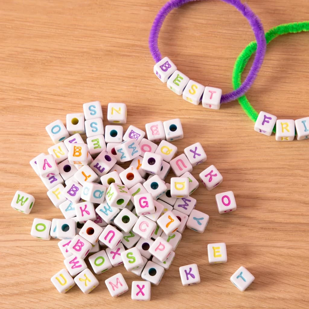 Cheap 🥰 Multicolored Cube Alphabet Beads By Creatology® ❤️ 4 Cheap 🥰 Multicolored Cube Alphabet Beads By Creatology® ❤️ - Image 2