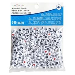 Brand new ✔️ 12 Packs: 340 ct. (4,080 total) White Circular Alphabet Beads by Creatology™, 7.5mm 🧨 -Cheap Creatology Store 10489634 1