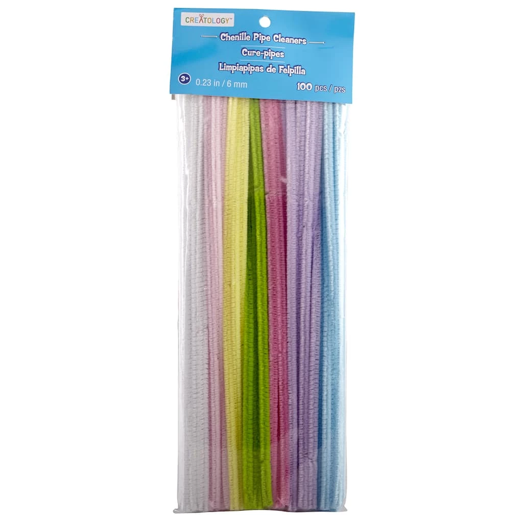 Brand new 🥰 12 Packs: 100 ct. (1,200 total) Pastel Chenille Pipe Cleaners Value Pack by Creatology™ 🎁 3 Brand new 🥰 12 Packs: 100 ct. (1,200 total) Pastel Chenille Pipe Cleaners Value Pack by Creatology™ 🎁