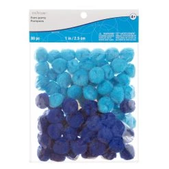 Best Sale โ 12 Packs: 80 ct. (960 total) 1" Blue Mix Pom Poms by Creatology™ ๐