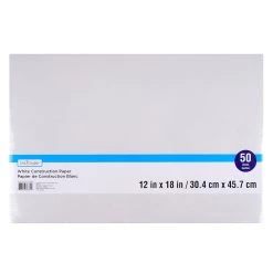 Buy 🔔 12 Packs: 50 ct. (600 total) 12" x 18" White Construction Paper by Creatology® 👏
