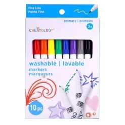Wholesale 🧨 12 Packs: 10 ct. (120 total) Primary Fine Line Washable Markers by Creatology™ 👍 -Cheap Creatology Store 10633442 1 1