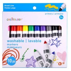 Best Sale 🧨 12 Packs: 10 ct. (120 total) Primary Broad Line Washable Markers by Creatology™ ⭐ -Cheap Creatology Store 10633445 1 1