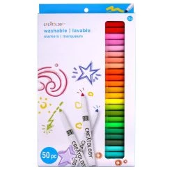 Brand new 😍 50 Color Round Tip Washable Marker Set by Creatology® 😉 -Cheap Creatology Store 10633448 1