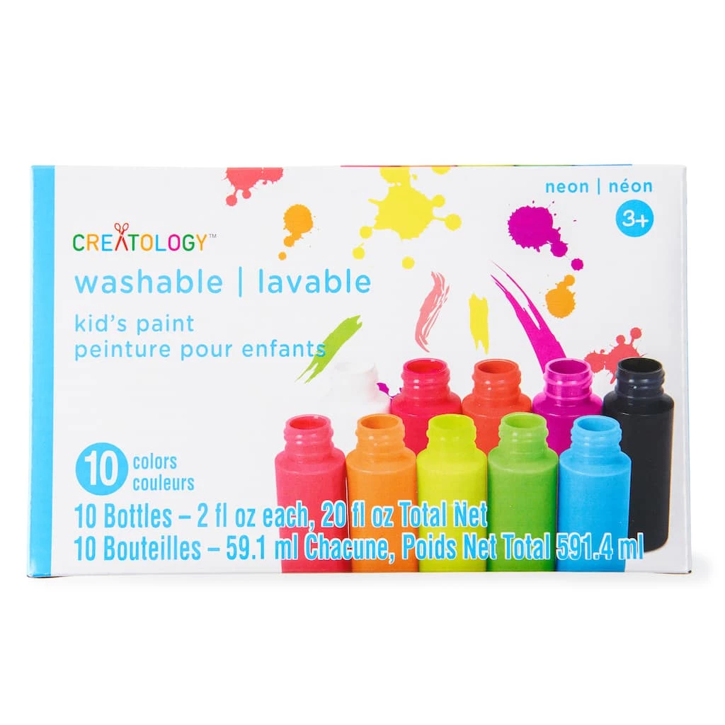 Cheap ๐ Washable 10 Color Kid's Neon Paint Set by Creatology™ โ๏ธ 4 Cheap ๐ Washable 10 Color Kid's Neon Paint Set by Creatology™ โ๏ธ - Image 2