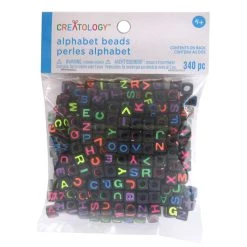 Buy โ 12 Packs: 340 ct. (4,080 total) Neon & Black Alphabet Square Beads by Creatology™ ๐คฉ