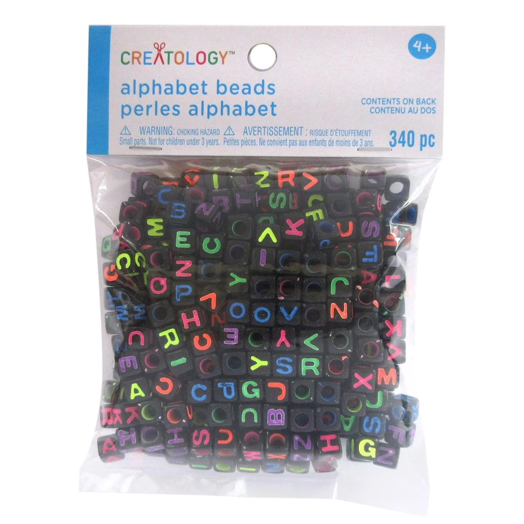 Buy ⌛ 12 Packs: 340 ct. (4,080 total) Neon & Black Alphabet Square Beads by Creatology™ 🤩 3 Buy ⌛ 12 Packs: 340 ct. (4,080 total) Neon & Black Alphabet Square Beads by Creatology™ 🤩