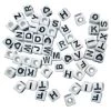 Deals 💯 12 Pack: Black & White Alphabet Square Beads by Creatology™ 🥰 -Cheap Creatology Store 10647244 2 1