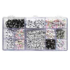 Budget 🔥 6 Packs: 970 ct. (5,820 total) Alphabet Assorted Bead Box by Creatology™ 😍 -Cheap Creatology Store 10647294 2 1