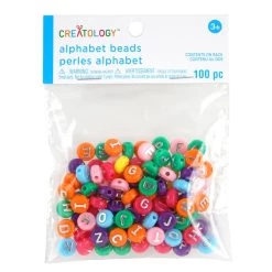 Outlet 🔔 12 Packs: 100 ct. (1,200 total) Multicolored Alphabet Round Beads by Creatology™ 🌟 -Cheap Creatology Store 10647491 1 1