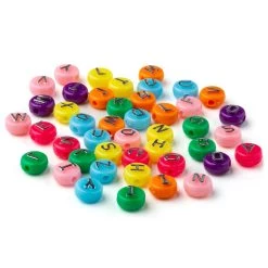 New 🤩 Multicolored Alphabet Round Beads by Creatology™ 🛒