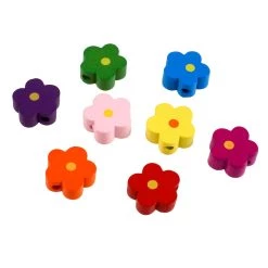 Cheap ❤️ Multicolor Flower Wood Beads by Creatology™ 🌟