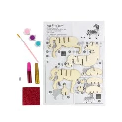 New ✨ 12 Pack: Unicorn Fantasy Color-In 3D Wood Puzzle by Creatology™ 🎉 -Cheap Creatology Store 10661859 2 1