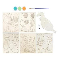 Brand new 😀 T-Rex Color-In 3D Wood Puzzle by Creatology™ 🔔 -Cheap Creatology Store 10662047 2