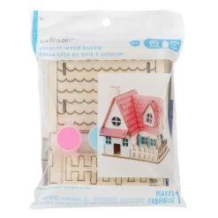 New 🔥 House Color-In 3D Wood Puzzle by Creatology™ 🌟 -Cheap Creatology Store 10662050 1