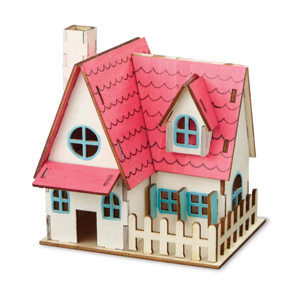 Discount ✨ 12 Pack: House Color-In 3D Wood Puzzle by Creatology™ ❤️ 3 Discount ✨ 12 Pack: House Color-In 3D Wood Puzzle by Creatology™ ❤️