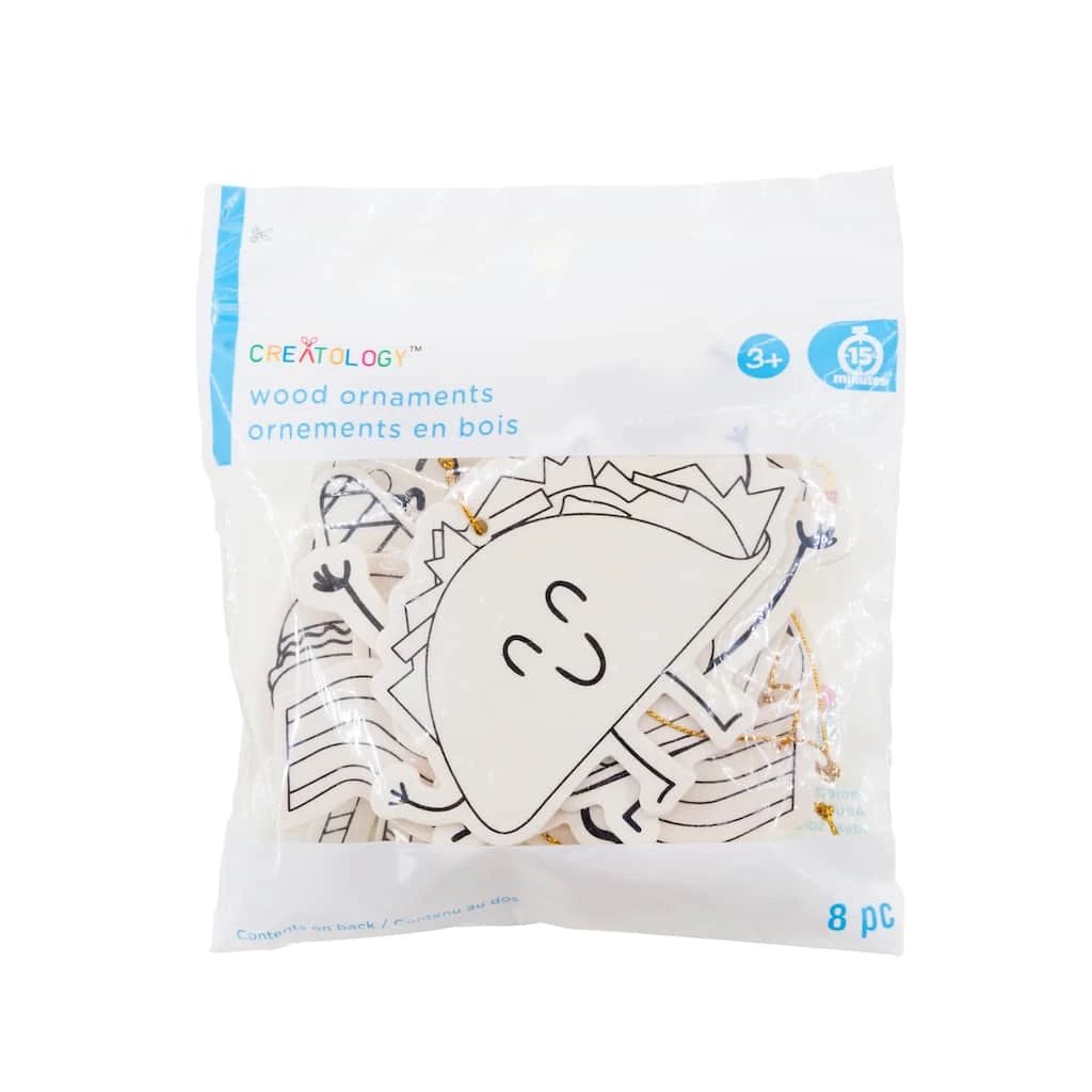 Best Sale 👏 Food Color-In Wood Ornaments by Creatology™ ✨ 5 Best Sale 👏 Food Color-In Wood Ornaments by Creatology™ ✨ - Image 3