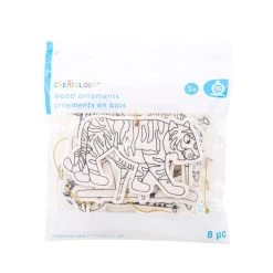 Coupon ⭐ 12 Packs: 8 ct. (96 total) Animals Color-In Wood Ornaments by Creatology™ 😀 -Cheap Creatology Store 10662068 3 1