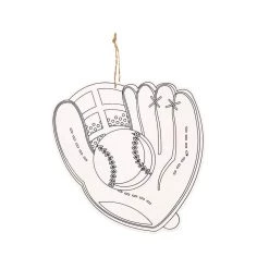 Cheapest 🎉 24 Pack: ⚾ Baseball Glove Color-In Wood Ornament by Creatology™ 👍