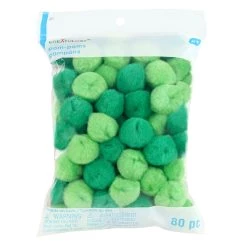 Hot Sale 😀 Green Pom Poms by Creatology™, 80ct. ⌛