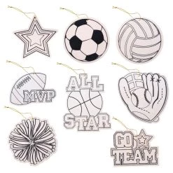 Promo 😀 Sports Color-In Wood Ornaments by Creatology™ 🥰