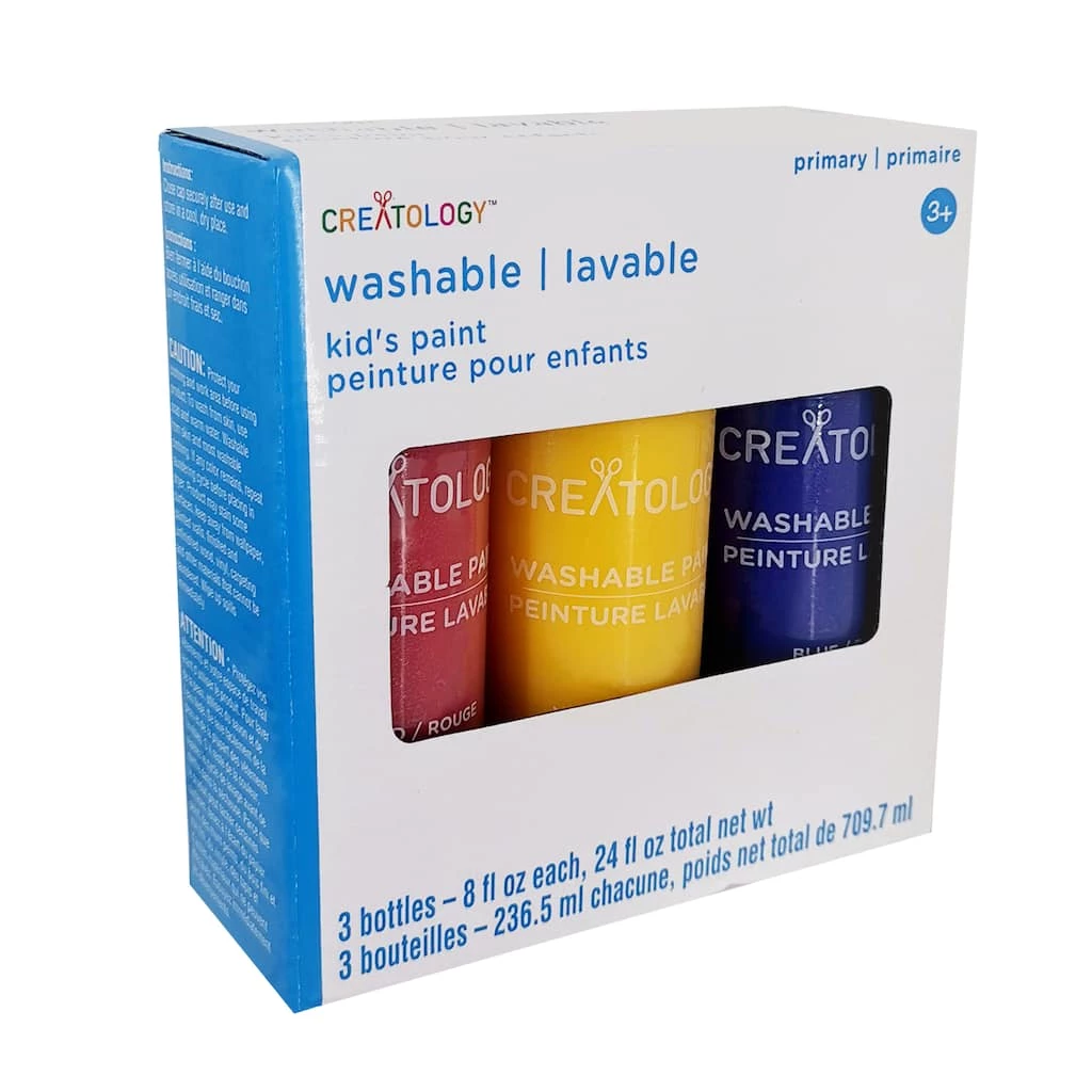 Wholesale ๐งจ 6 Packs: 3 ct. (18 total) Primary Washable Paint Set by Creatology®, 8oz. ๐ 3 Wholesale ๐งจ 6 Packs: 3 ct. (18 total) Primary Washable Paint Set by Creatology®, 8oz. ๐