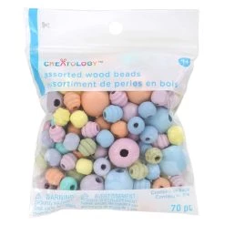 Promo 🎉 12 Packs: 70 ct. (840 total) Pastel Assorted Wood Beads by Creatology™ 🔥