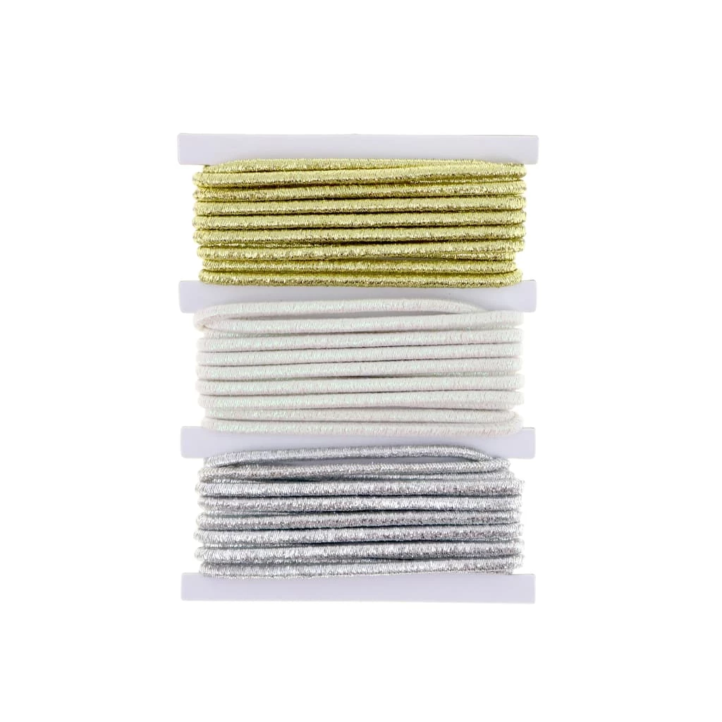 Promo 👏 Metallic Thick Elastic Cord Pack by Creatology™ 🔔 3 Promo 👏 Metallic Thick Elastic Cord Pack by Creatology™ 🔔
