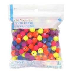Buy โจ 12 Packs: 150 ct. (1,800 total) Neon Matte Round Beads by Creatology™ ๐
