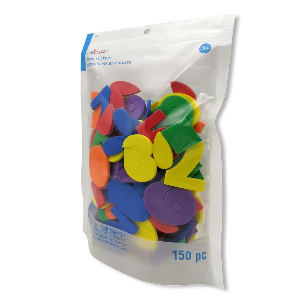 Wholesale 🎁 12 Pack: Shapes & Numbers Foam Stickers by Creatology™ ❤️ 5 Wholesale 🎁 12 Pack: Shapes & Numbers Foam Stickers by Creatology™ ❤️ - Image 3