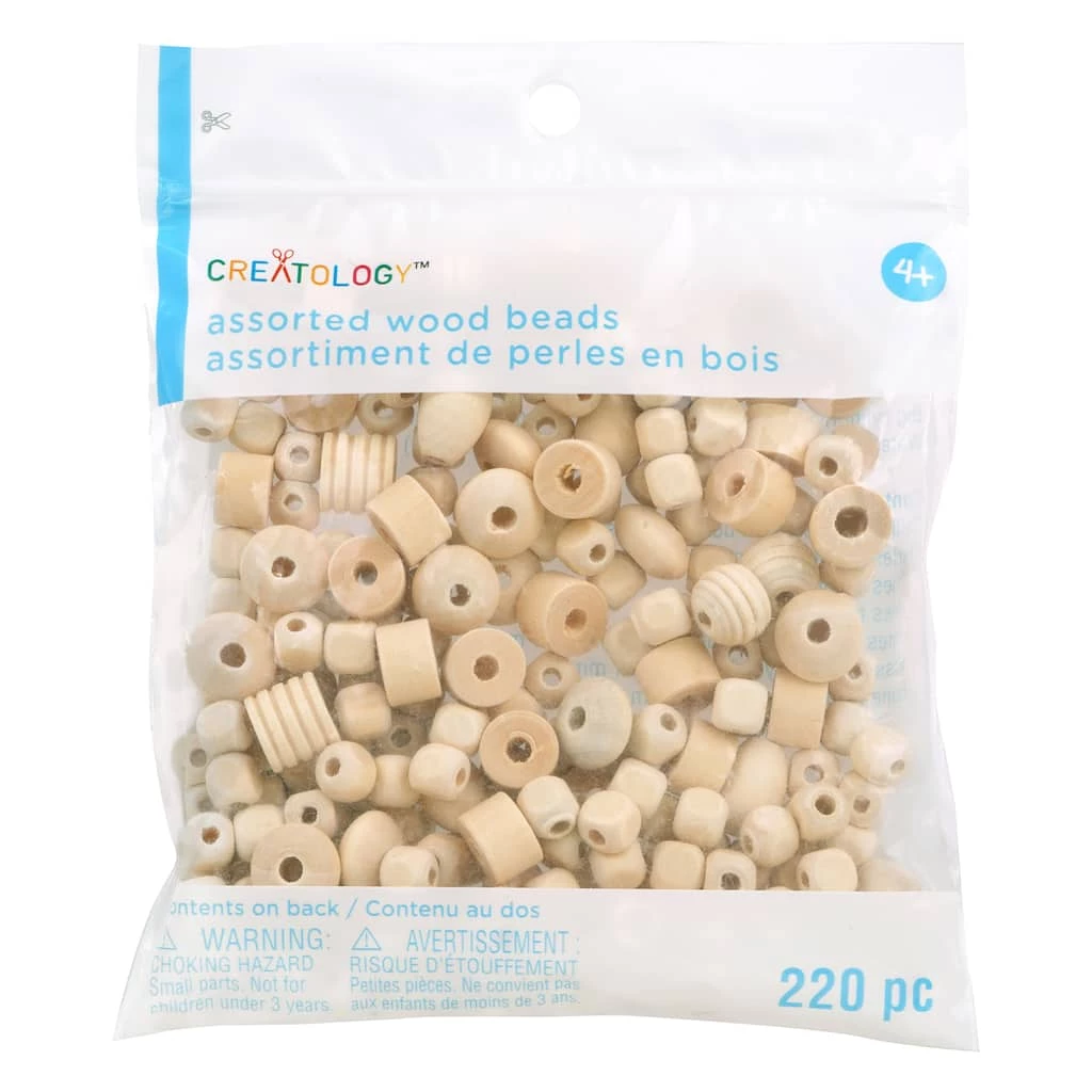 Budget ❤️ 12 Packs: 220 ct. (2,640 total) Mixed Wood Craft Beads by Creatology™ 🥰 5 Budget ❤️ 12 Packs: 220 ct. (2,640 total) Mixed Wood Craft Beads by Creatology™ 🥰 - Image 3
