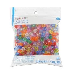 Coupon 🤩 Multicolor Transparent Pony Beads, 9mm by Creatology™ 💯 -Cheap Creatology Store 10684575 1