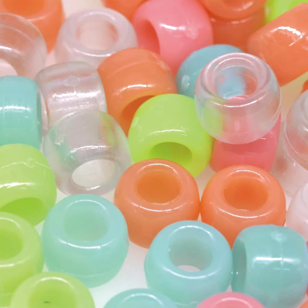 Wholesale 🔥 Glow in the Dark Pony Beads by Creatology™, 6mm x 9mm 🔥 3 Wholesale 🔥 Glow in the Dark Pony Beads by Creatology™, 6mm x 9mm 🔥