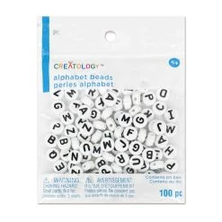 Budget 🧨 12 Packs: 100 ct. (1,200 total) White Circle Alphabet Beads by Creatology™, 10mm 🛒 -Cheap Creatology Store 10684580 1 1