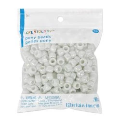 Deals 🥰 White AB Pony Beads by Creatology™, 6mm x 9mm 🎁 -Cheap Creatology Store 10684582 1
