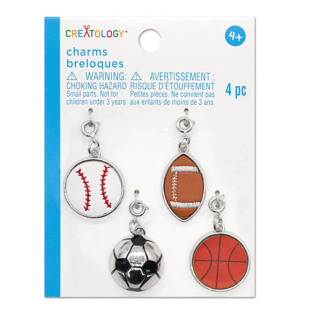 New ❤️ 12 Packs: 4 ct. (48 total) Sports Ball Charms by Creatology™ ⭐ 6 New ❤️ 12 Packs: 4 ct. (48 total) Sports Ball Charms by Creatology™ ⭐ - Image 4
