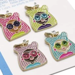 New 😉 12 Packs: 4 ct. (48 total) Girl in Jewel Glasses Charm Set by Creatology™ 🔔 -Cheap Creatology Store 10684663 3 1