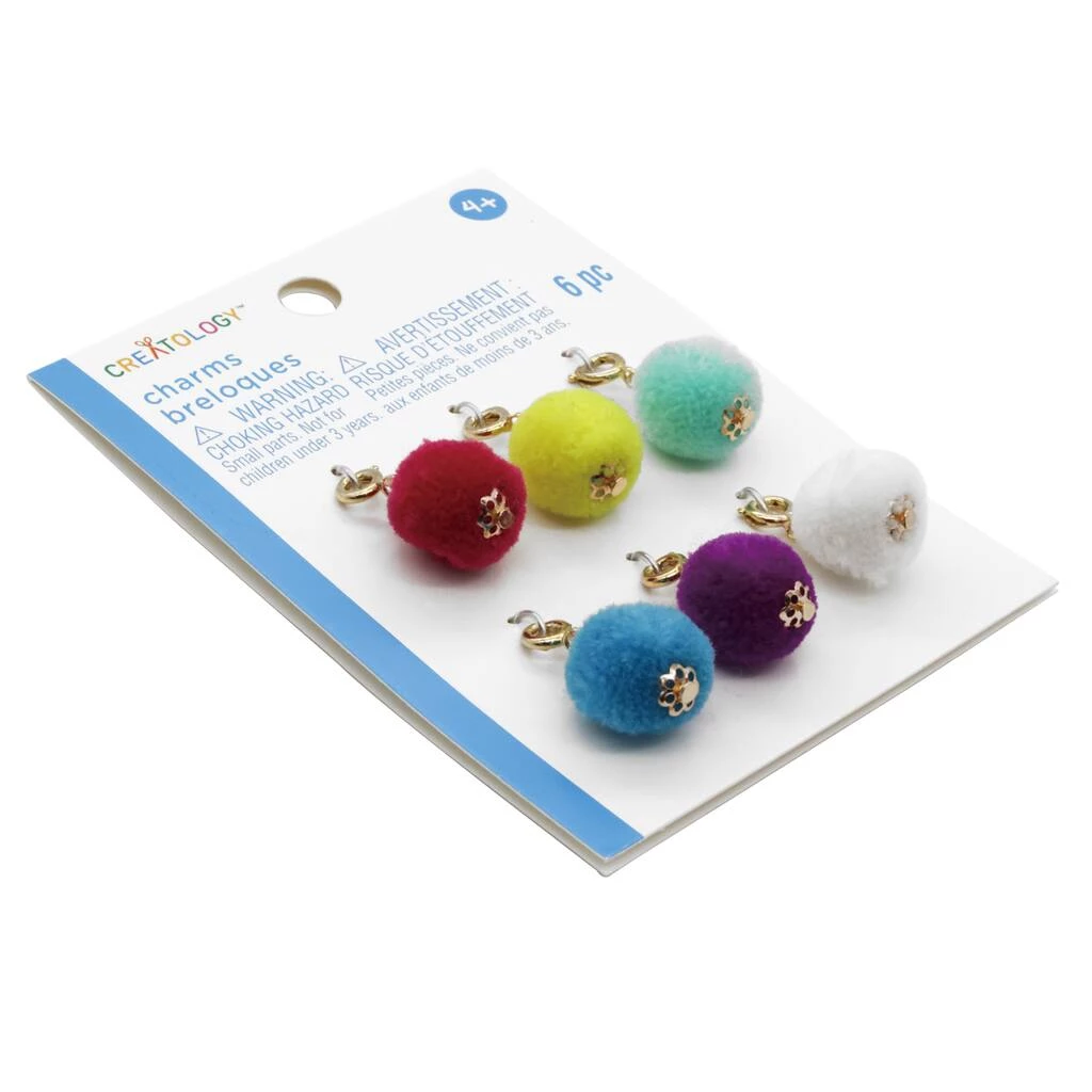 Promo ❤️ Bright Pom Pom Charms by Creatology™, 6ct. 🥰 7 Promo ❤️ Bright Pom Pom Charms by Creatology™, 6ct. 🥰 - Image 5
