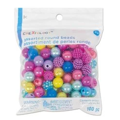 Hot Sale ✨ 12 Packs: 100 ct. (1,200 total) Mixed Gumball Beads by Creatology™ ❤️ -Cheap Creatology Store 10684819 1 1