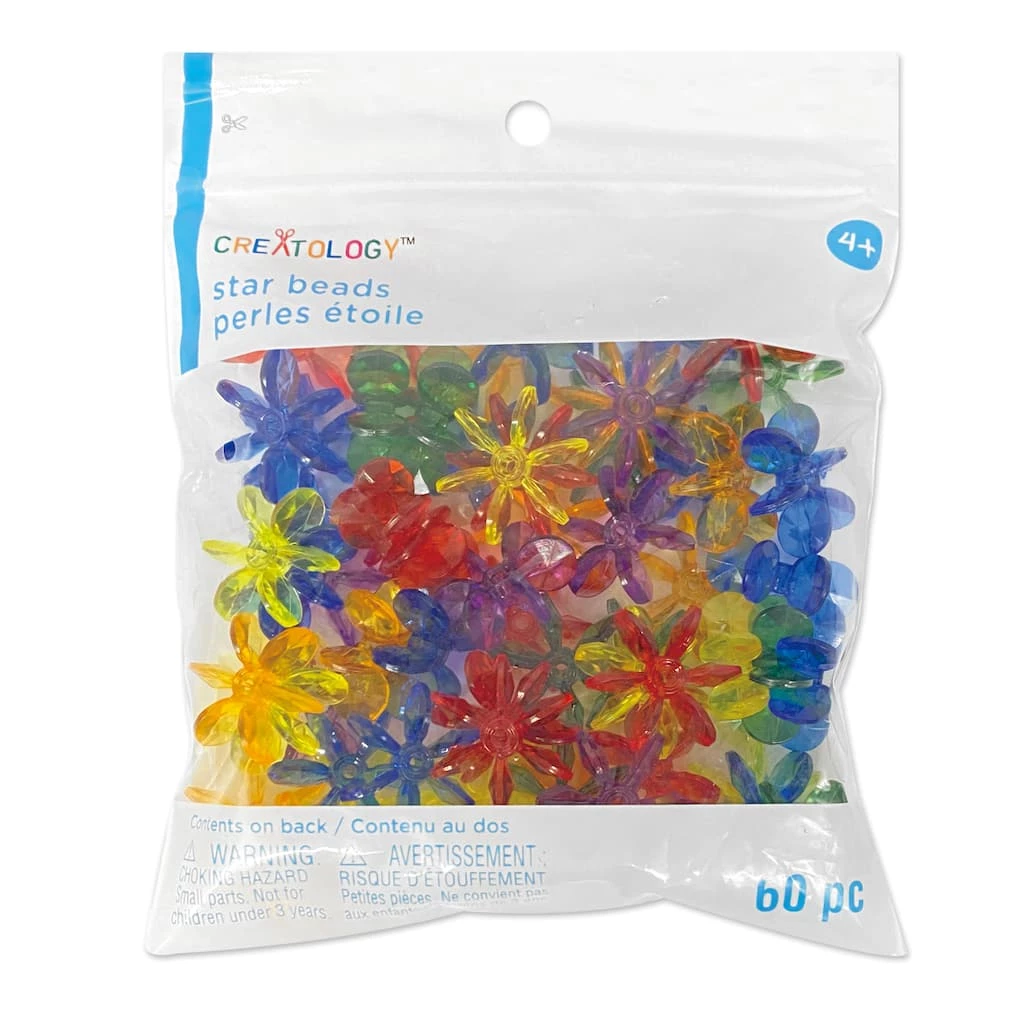 Outlet ✔️ 12 Packs: 60 ct. (720 total) Rainbow Chunky Star Beads by Creatology™, 25mm ⌛ 6 Outlet ✔️ 12 Packs: 60 ct. (720 total) Rainbow Chunky Star Beads by Creatology™, 25mm ⌛ - Image 4