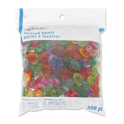 Deals 😀 12 Packs: 550 ct. (6,600 total) Multicolor Faceted Oval Plastic Beads by Creatology™, 12mm x 15.5mm ⭐ -Cheap Creatology Store 10684823 1 1